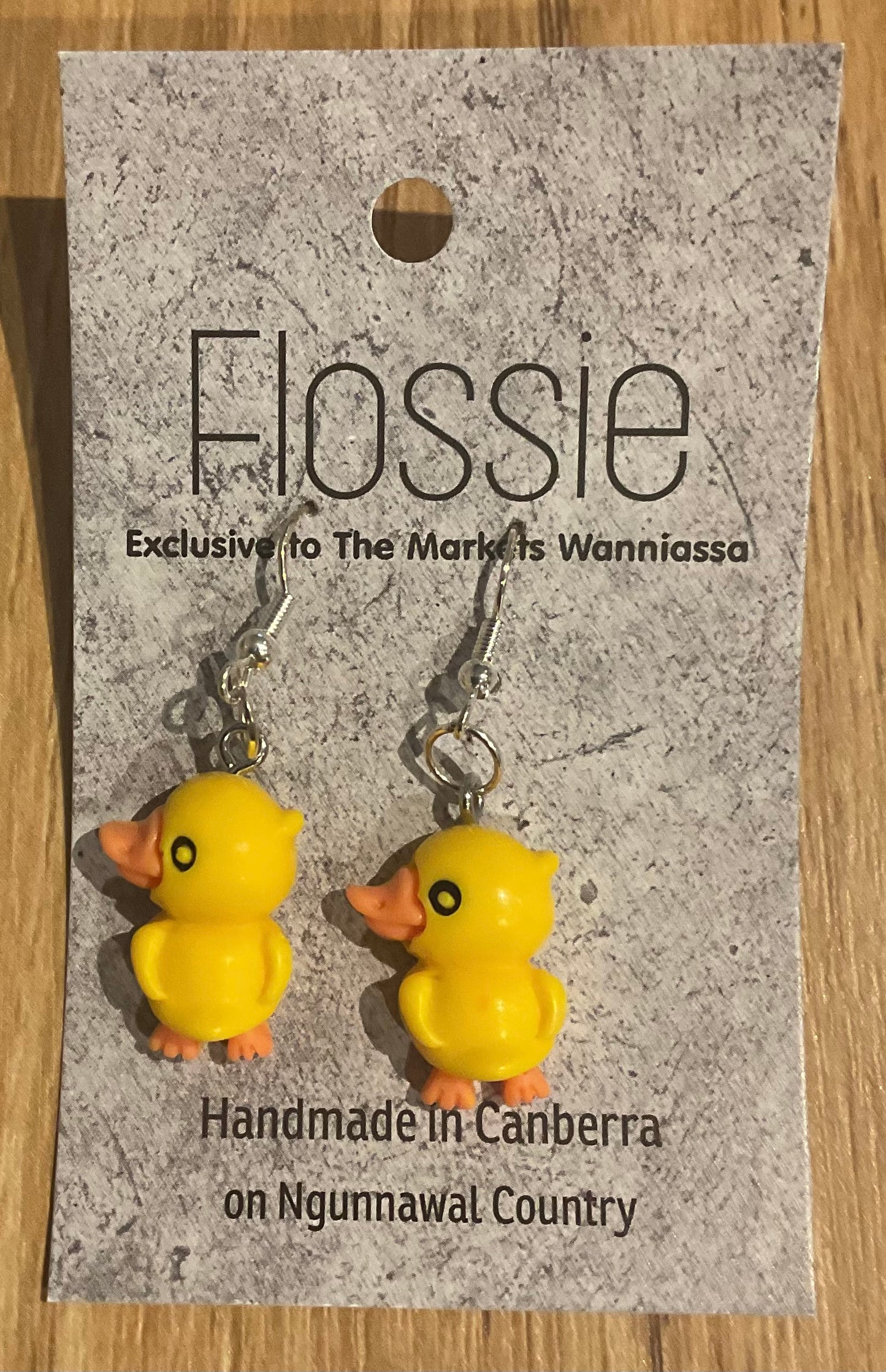 *Earring Yellow Duck Dangles