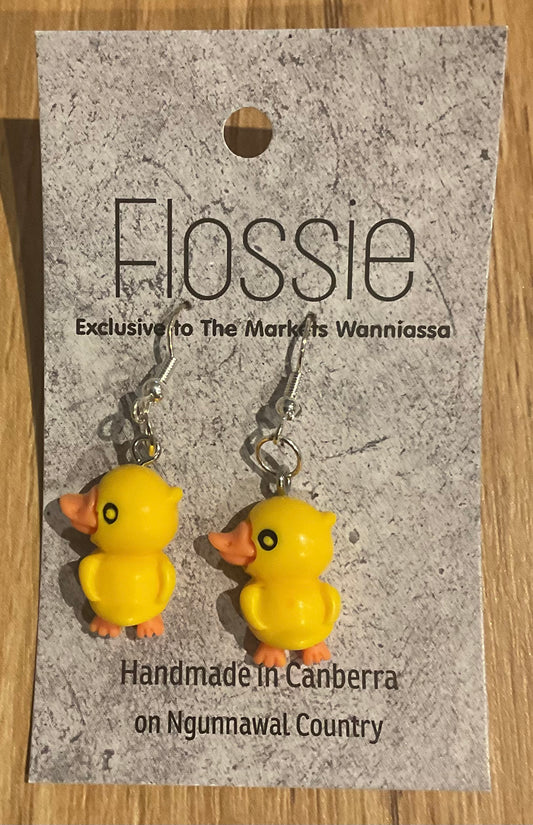 *Earring Yellow Duck Dangles