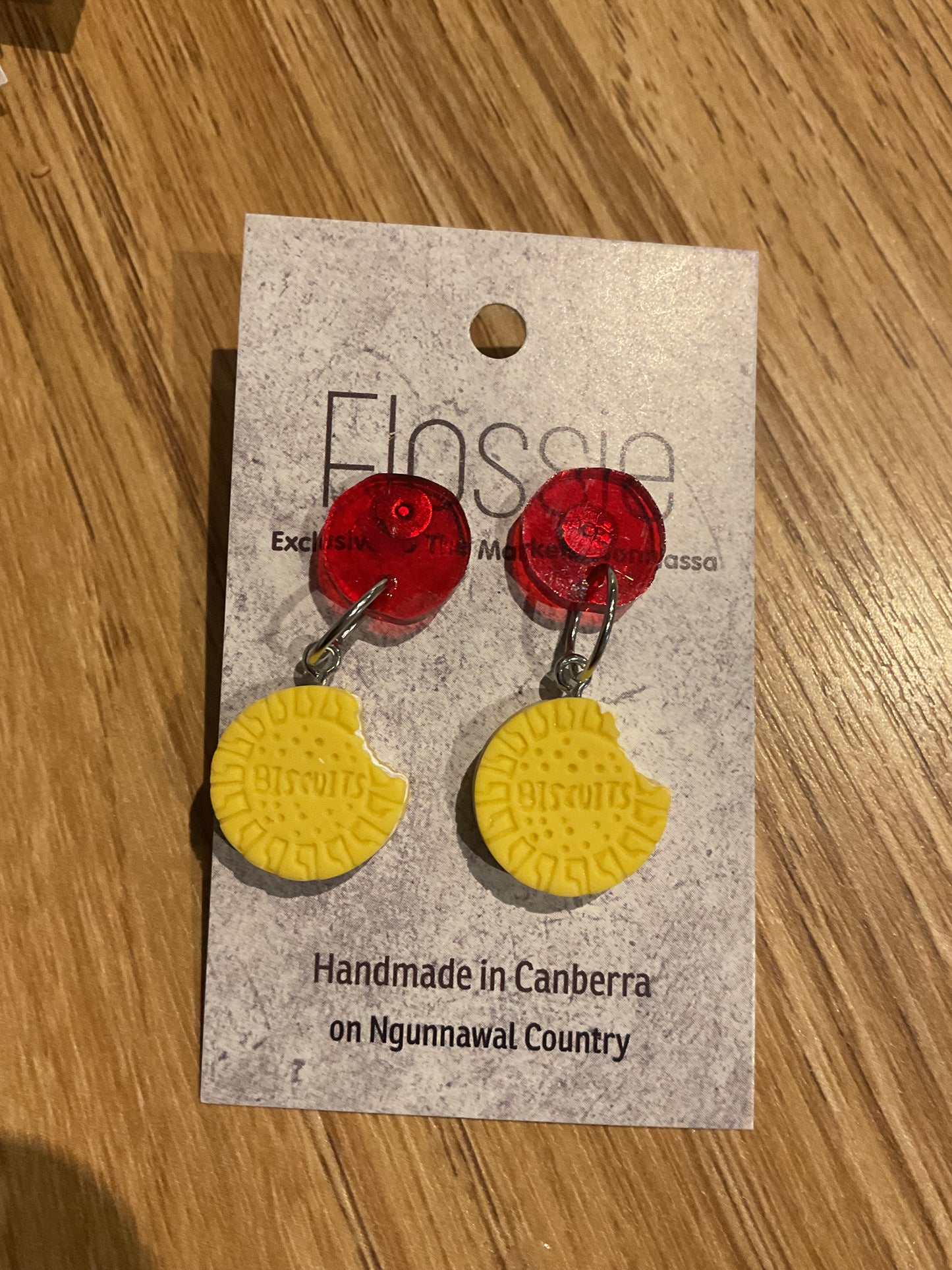 *Earrings Biscuit Dangles