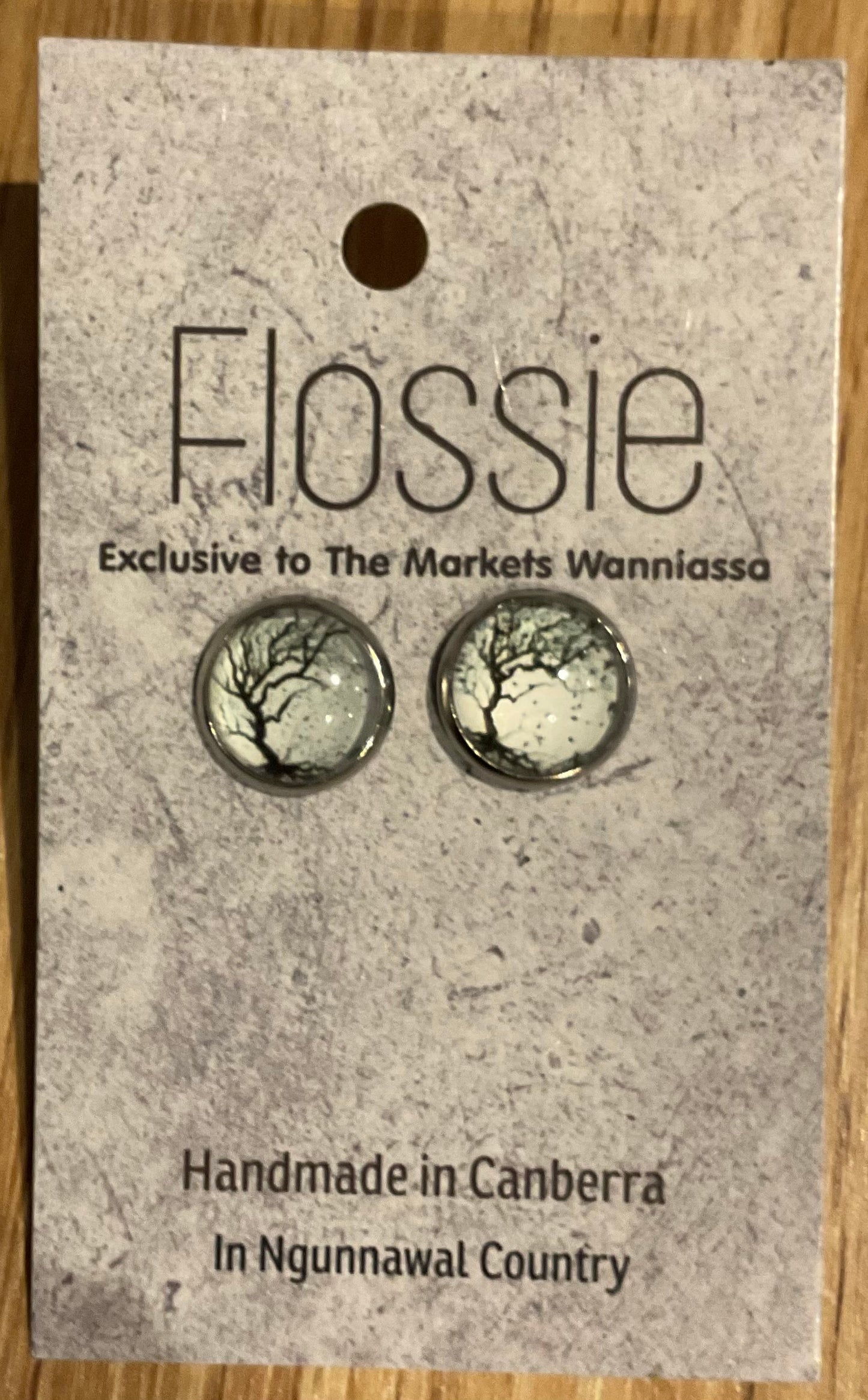 *Earrings Spooky Tree Glass Studs