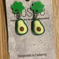 *Earrings Avocado Dangles