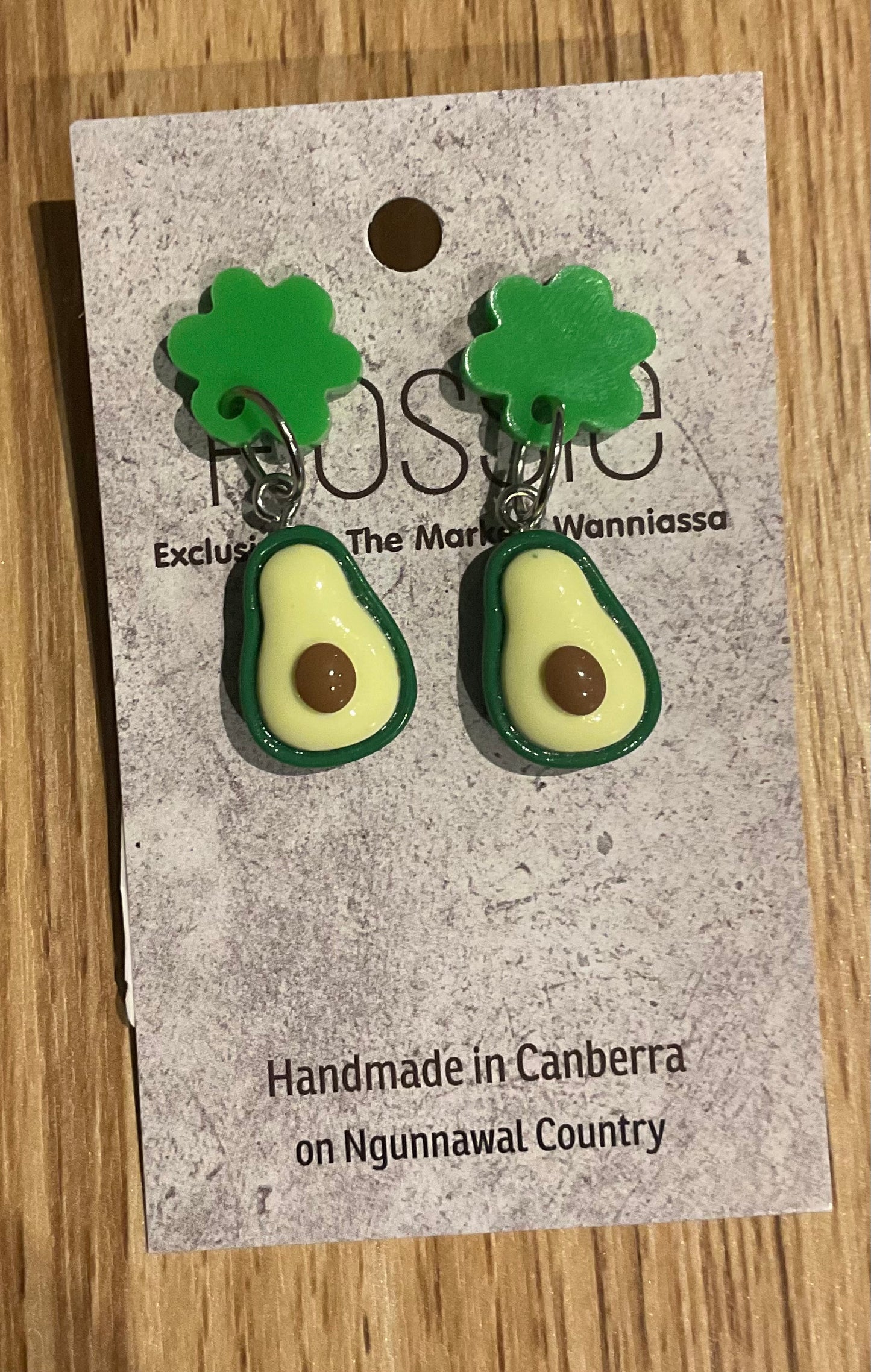 *Earrings Avocado Dangles