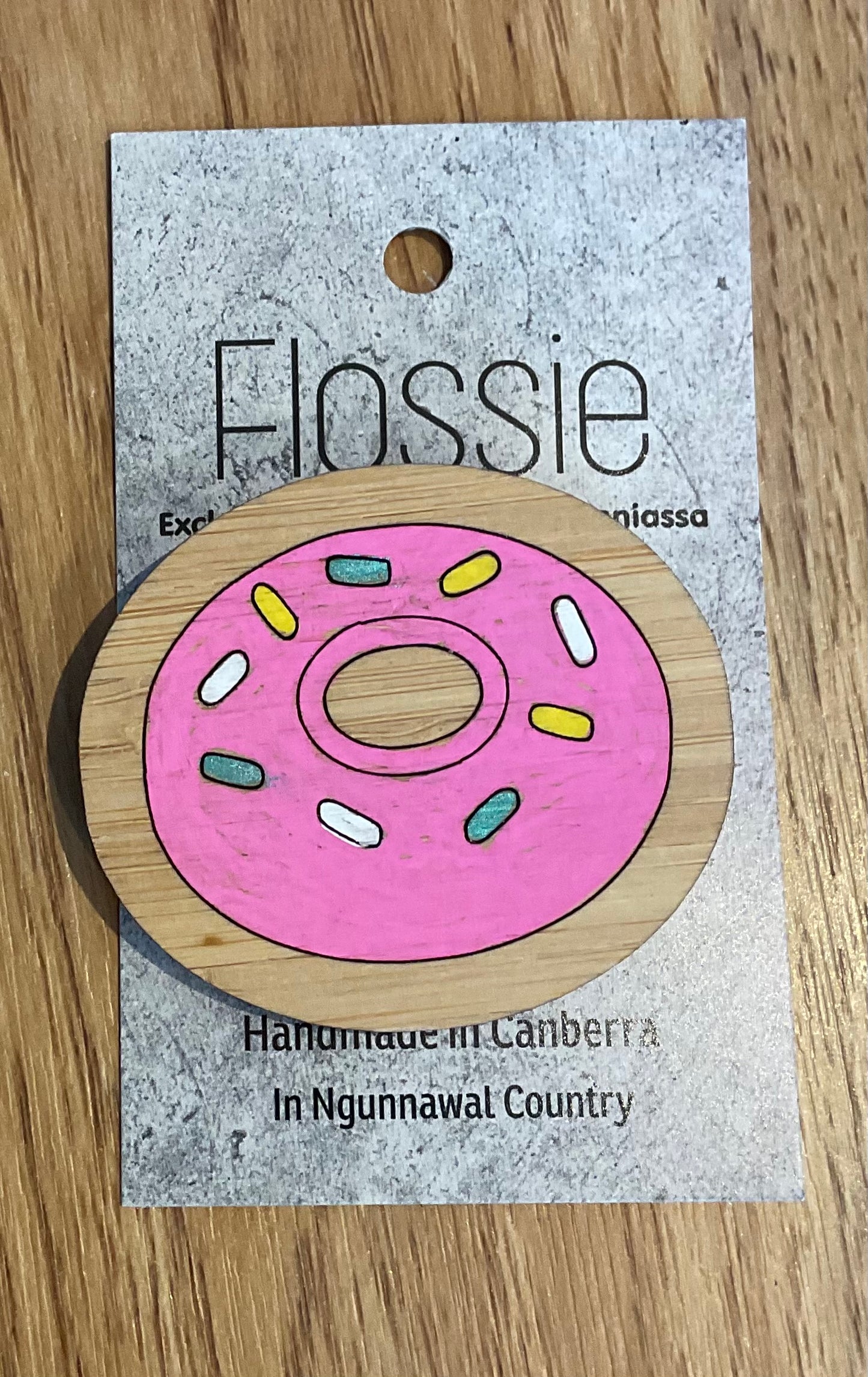 *Brooch Hand Painted Doughnut