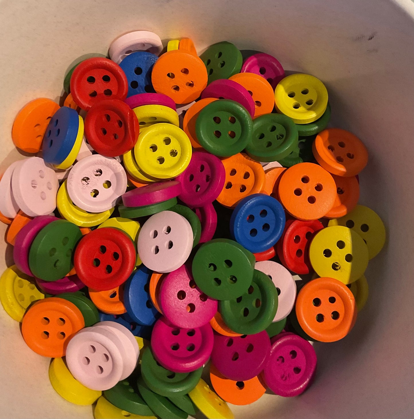 *Loose Buttons - Wooden Bright Colours