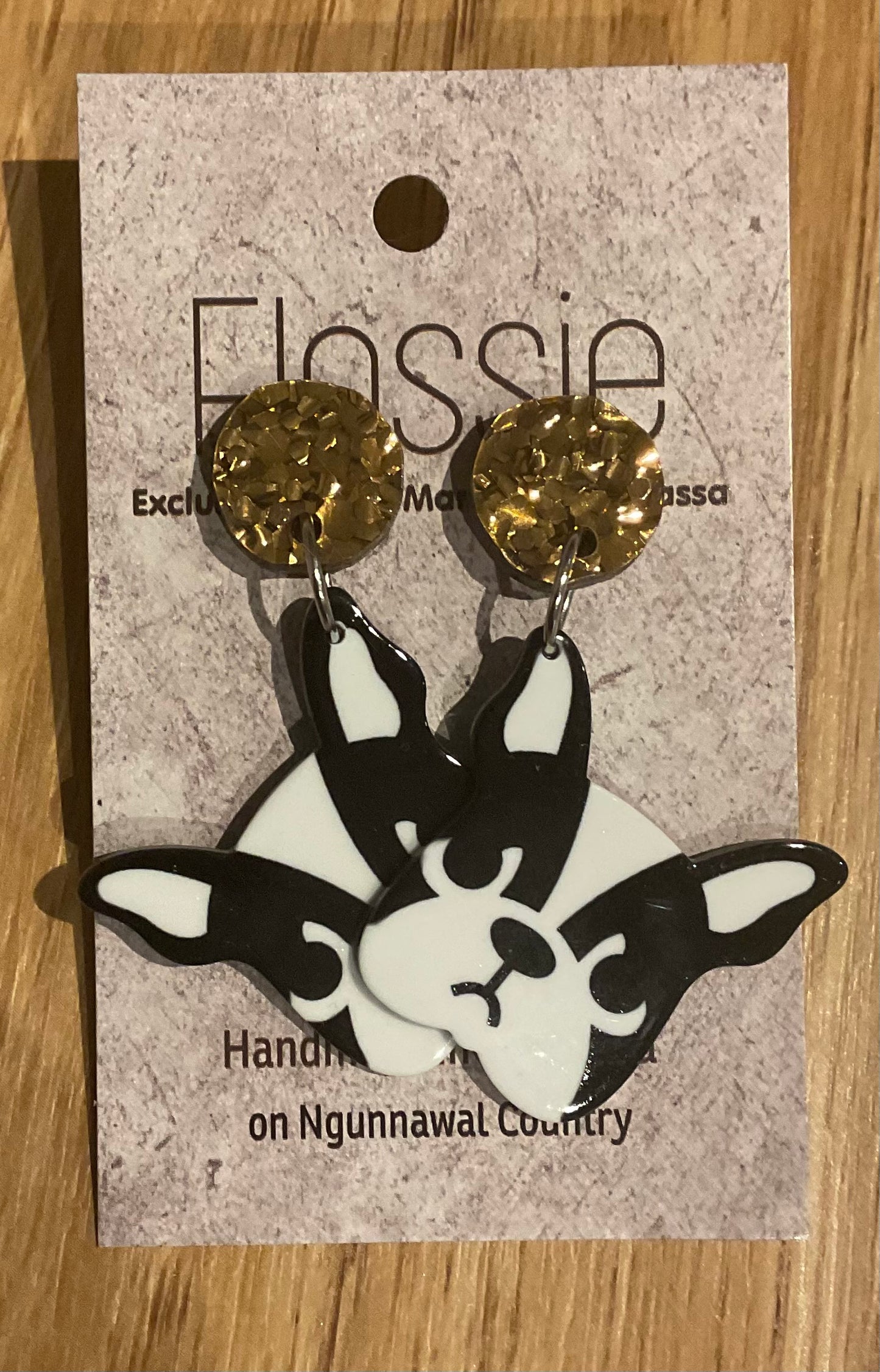 *Earrings Frenchie Dog Dangles