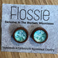 *Earrings Wooden Green Marble Dome Studs