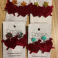 *Earrings Acrylic Mirror Heart Yarn Dangles