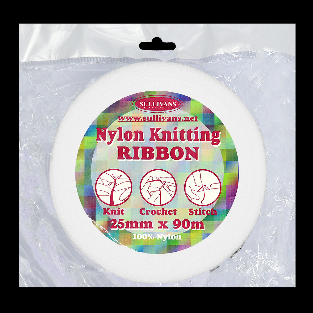 Nylon Ribbon 25mm - White