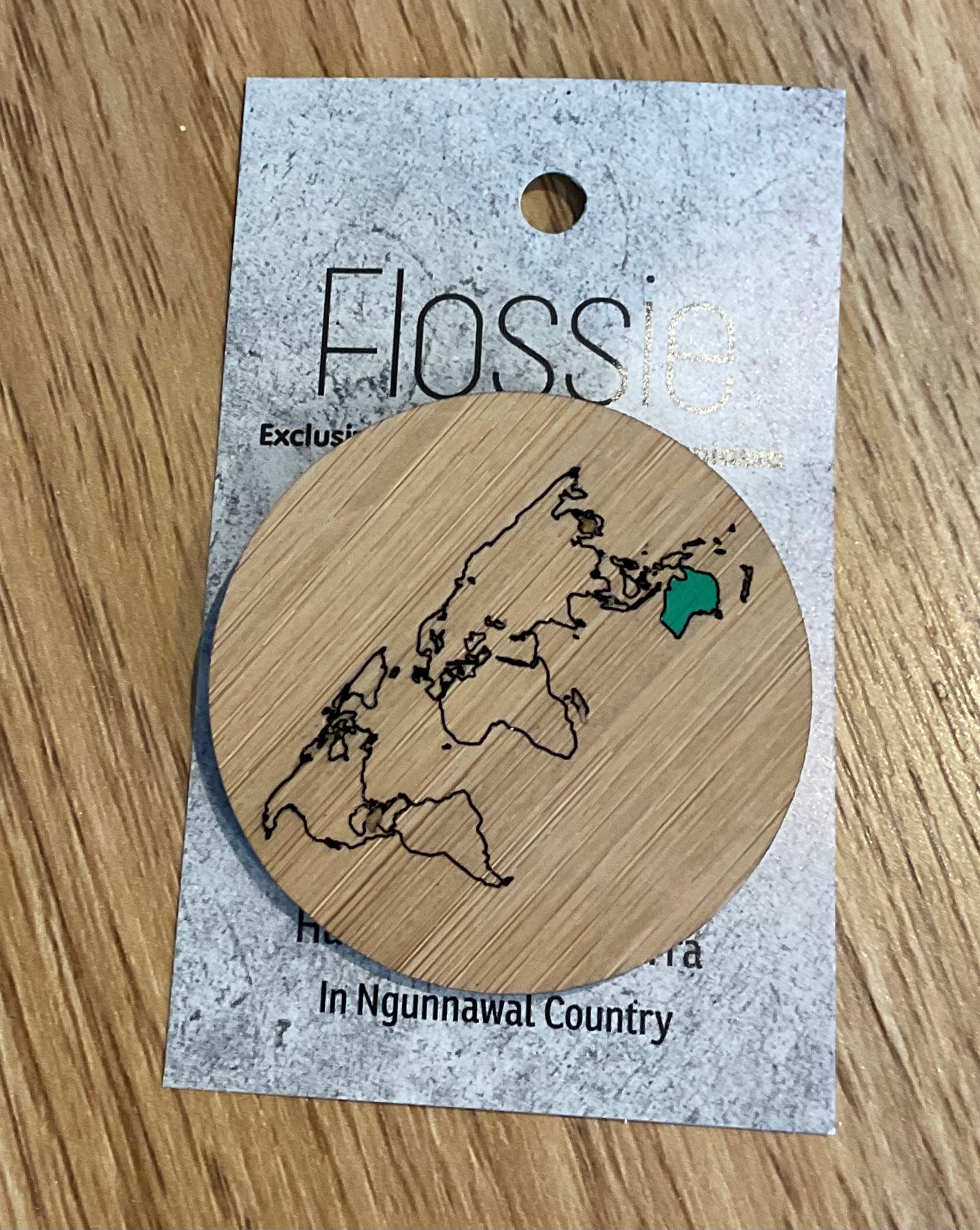 *Brooch Hand Painted World Map