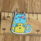 *Loose Buttons - Wooden Printed Cat