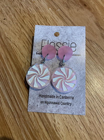 *Earrings Swirls Dangles
