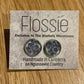 *Earrings Blue Floral Shapes Studs