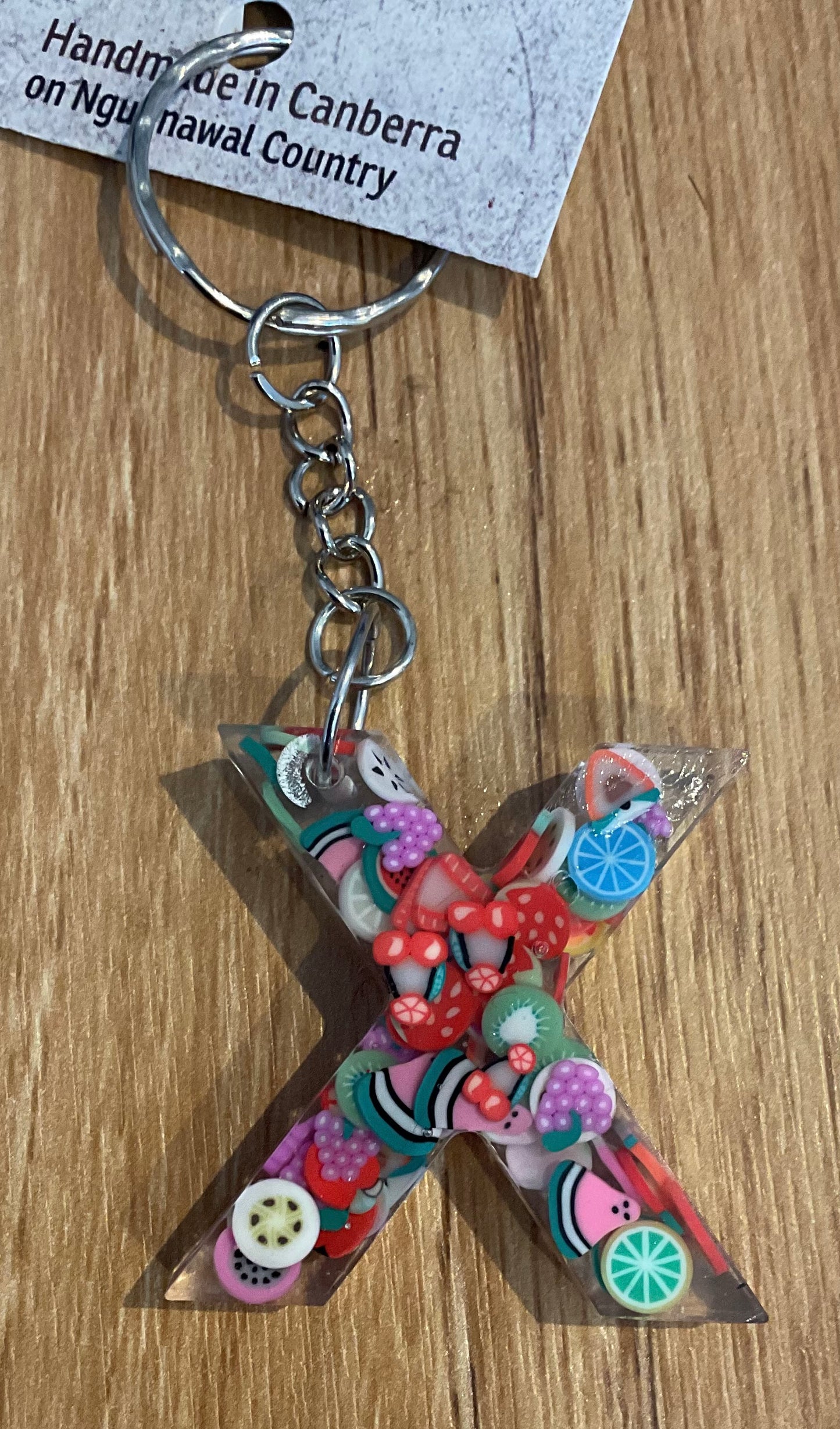 *Keychain Resin Letter X