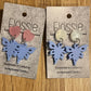 *Earrings Acrylic Purple Butterflies Dangles