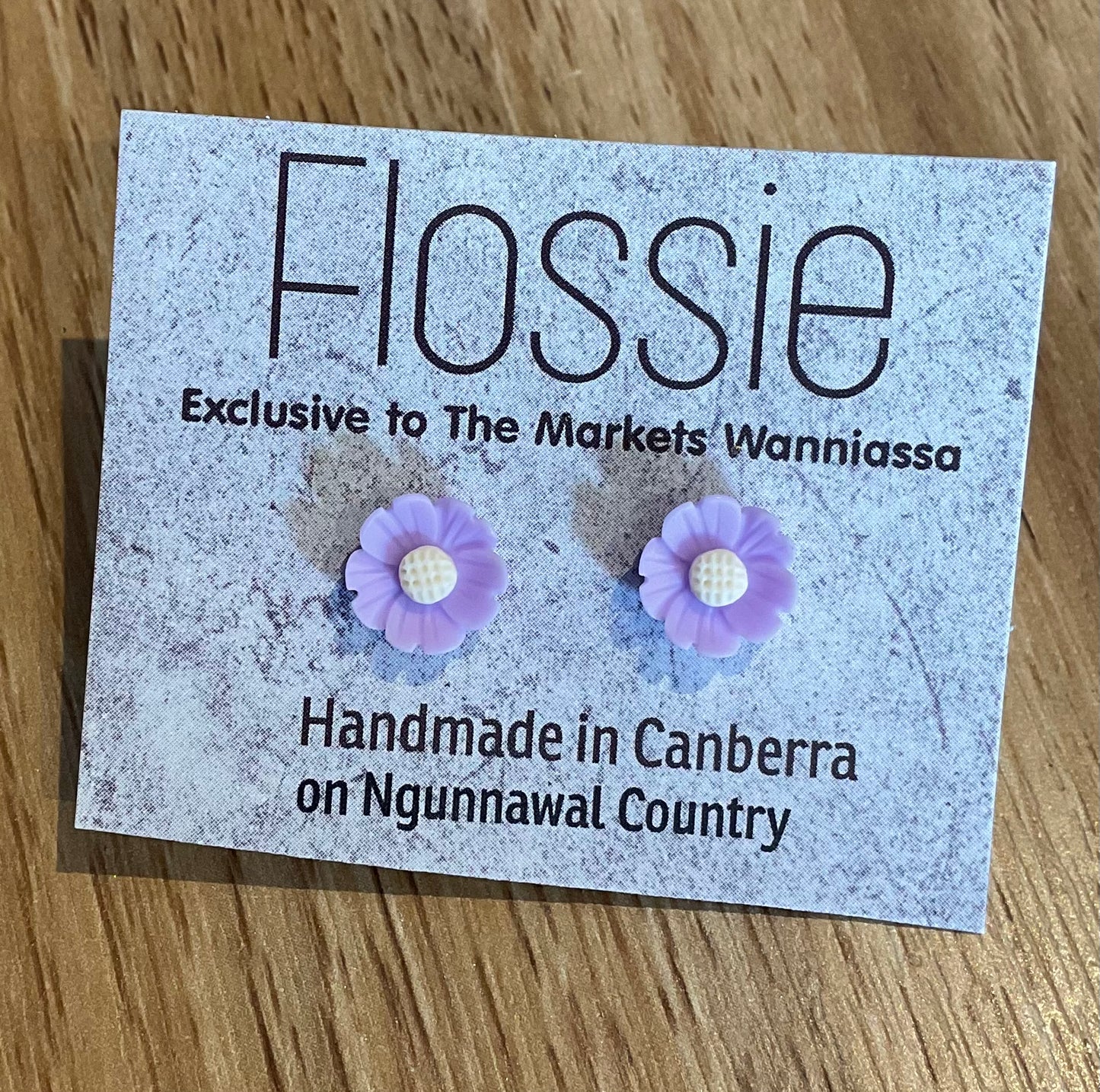 *Earrings Purple Flower Studs