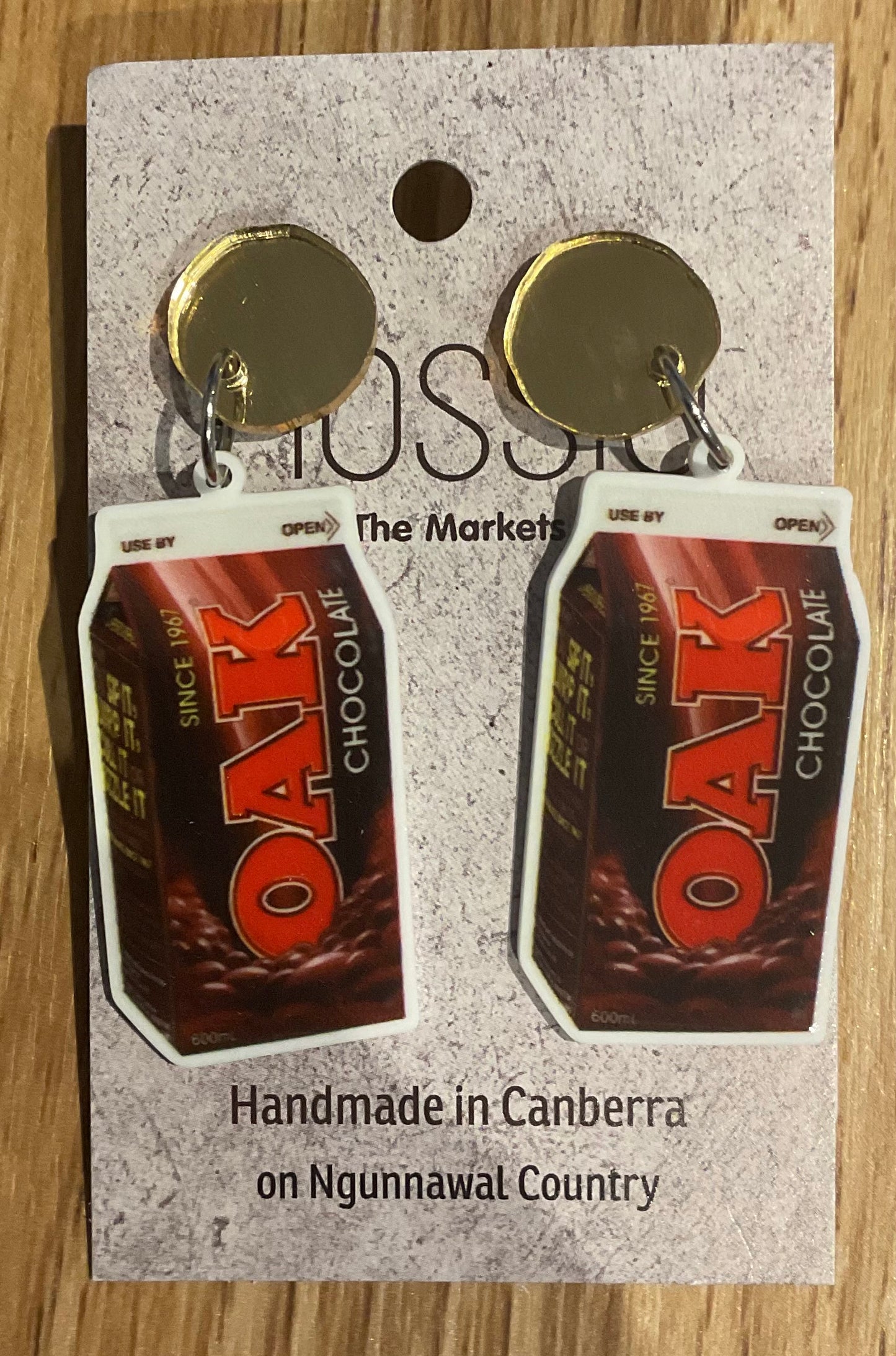 *Earrings Choc Drink Dangles