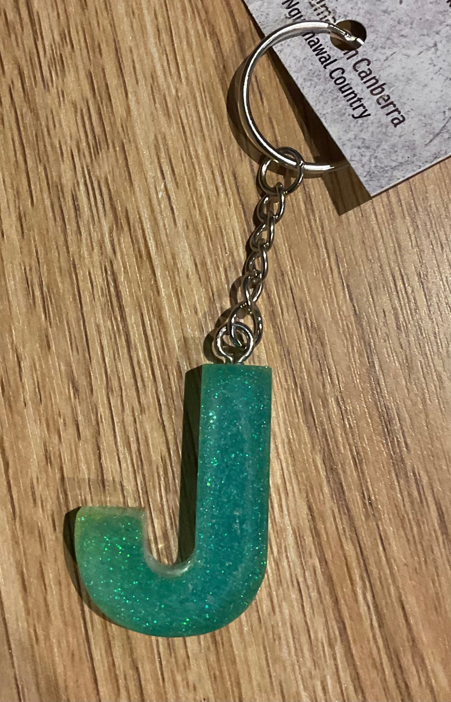 *Keychain Resin Letter J