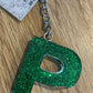 *Keychain Resin Letter P