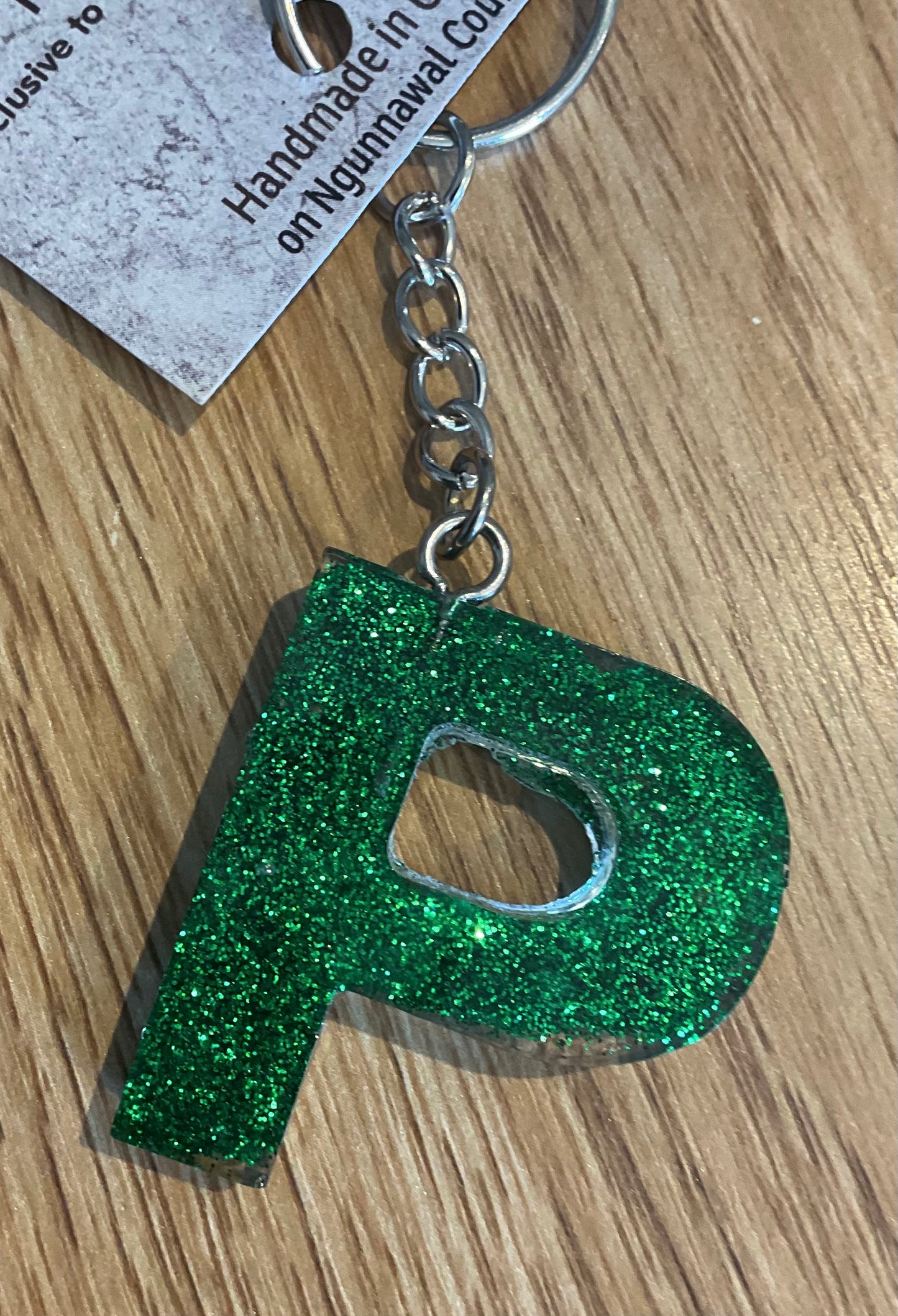 *Keychain Resin Letter P