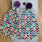 *Earrings Rainbow Geometric Dangles