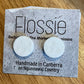 *Earrings White Acrylic Round Studs