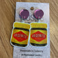 *Earrings Vegemite Dangles