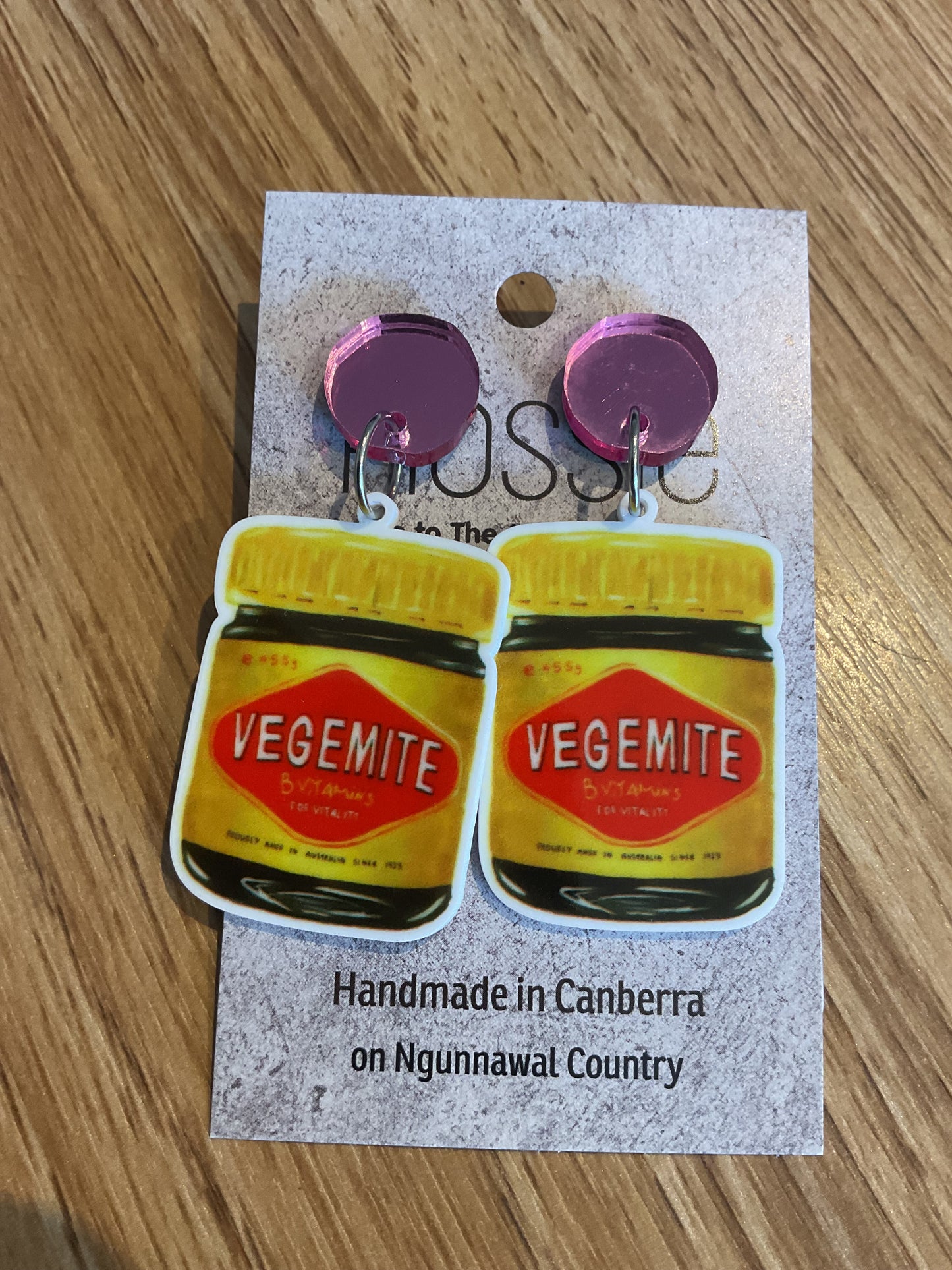 *Earrings Vegemite Dangles