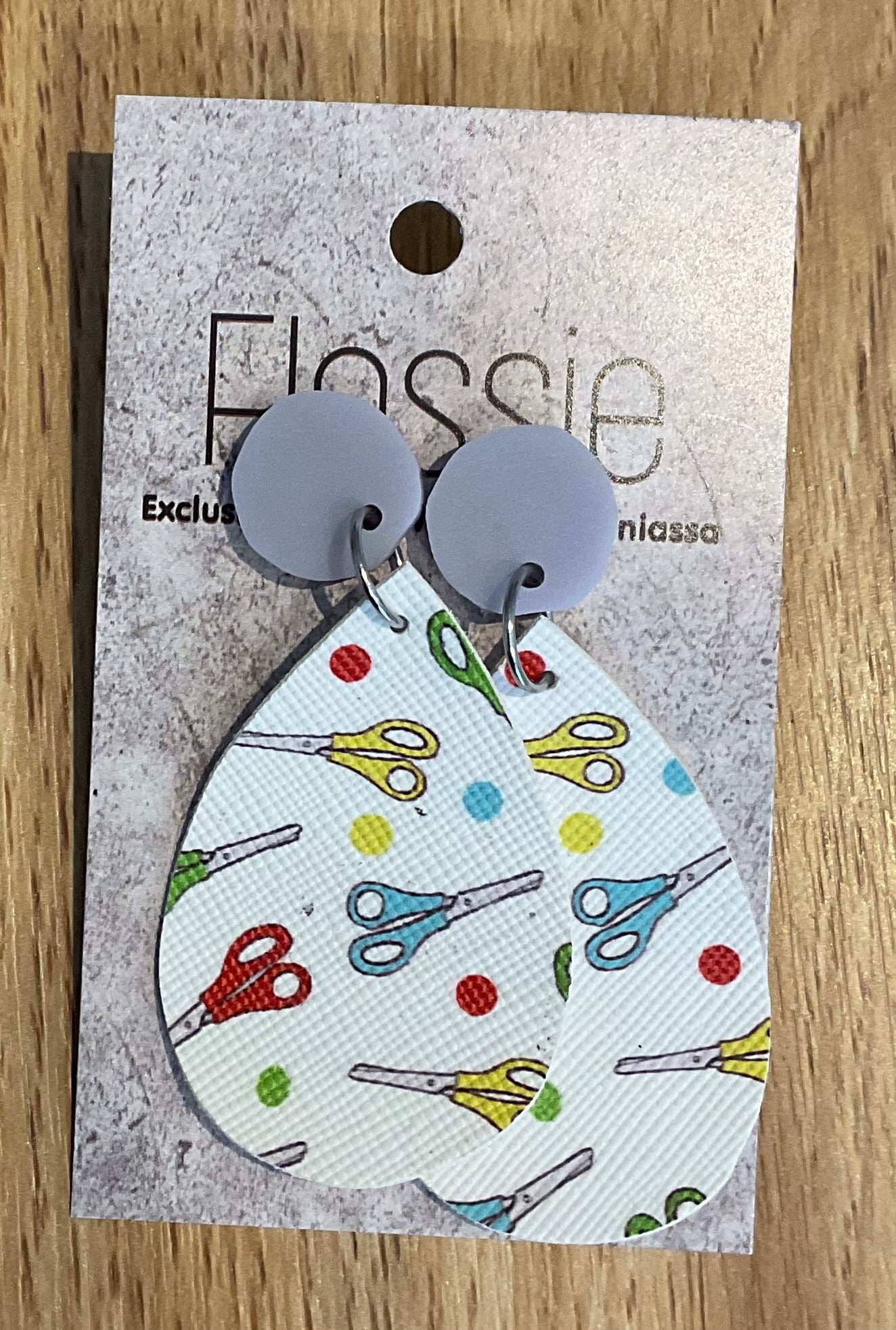 *Earrings Scissors Dangles