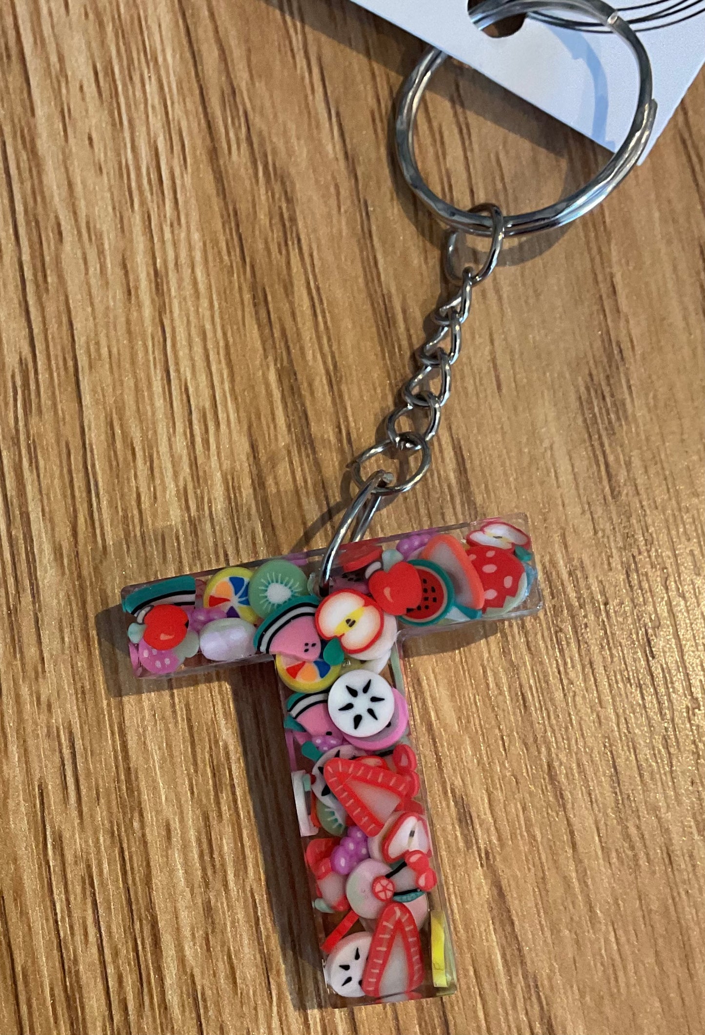 *Keychain Resin Letter T