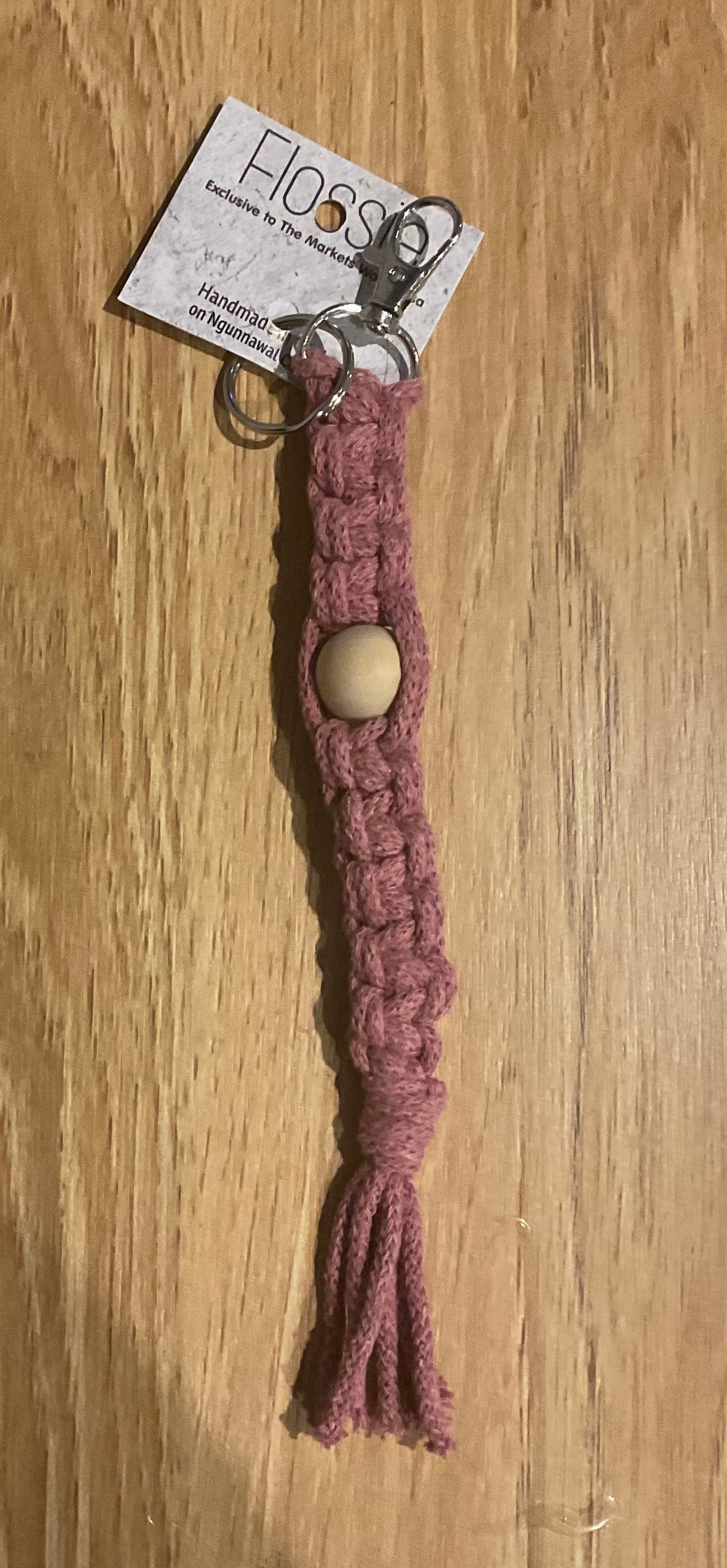 *Macrame Keychain Mulberry Bead