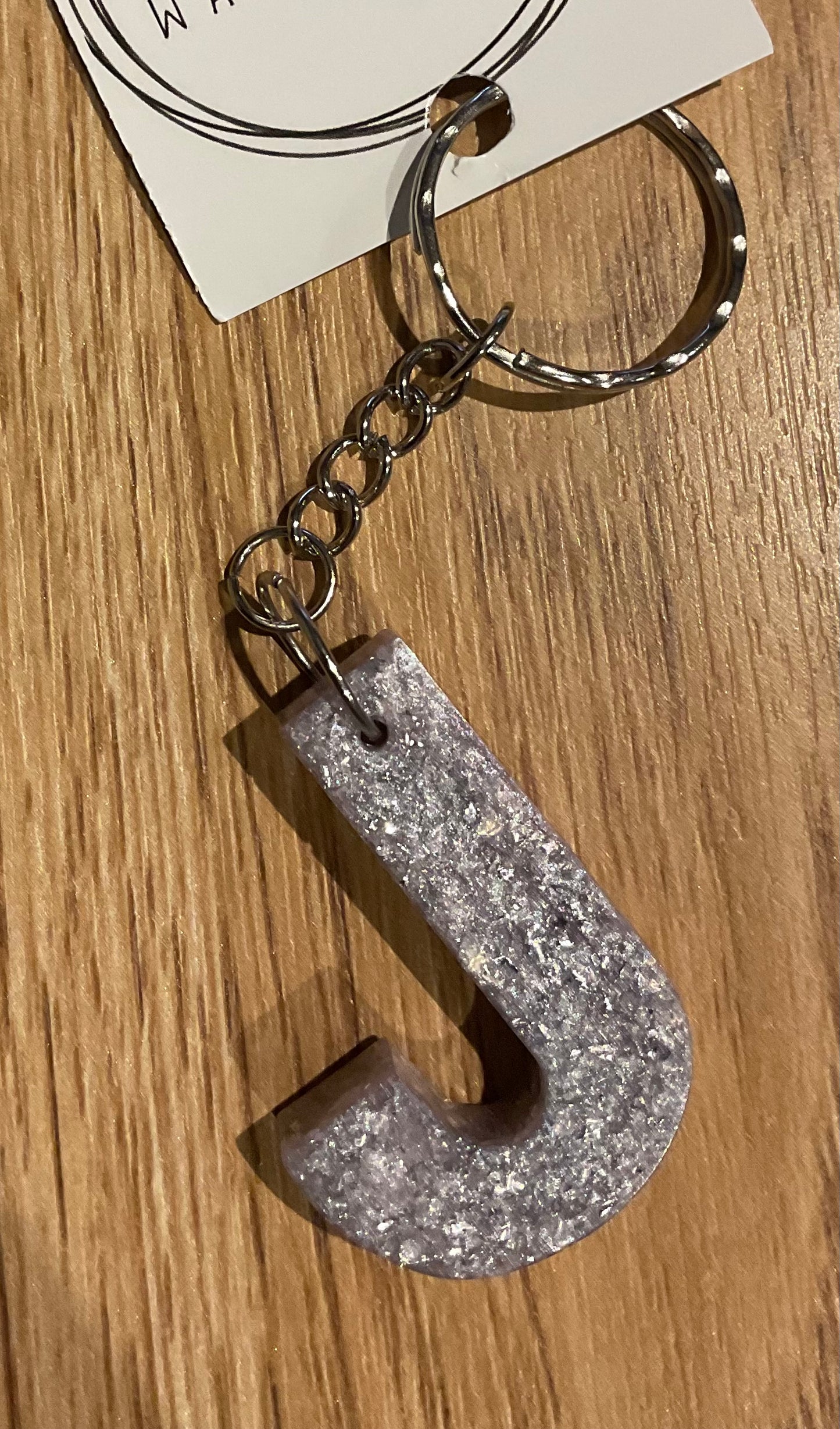 *Keychain Resin Letter J