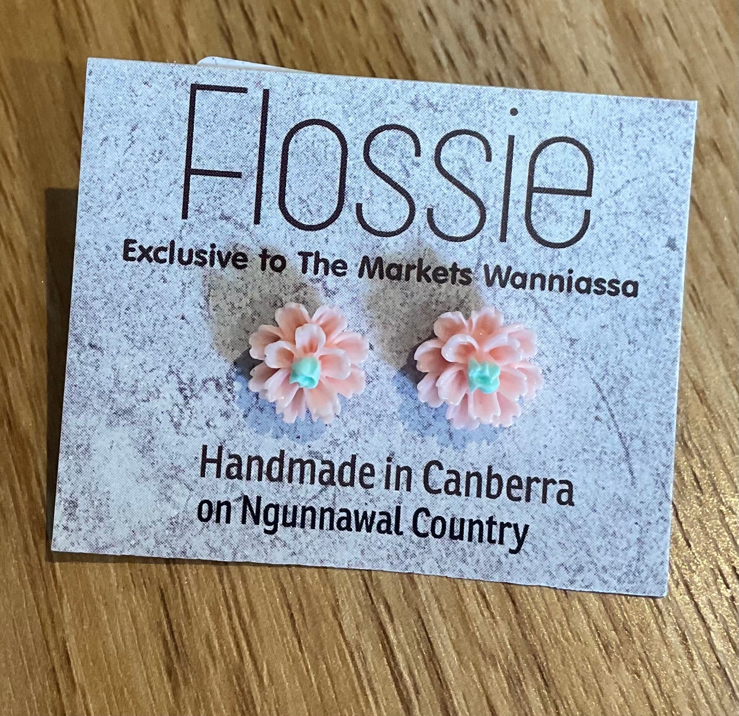 *Earrings Pale Pink Flower Studs