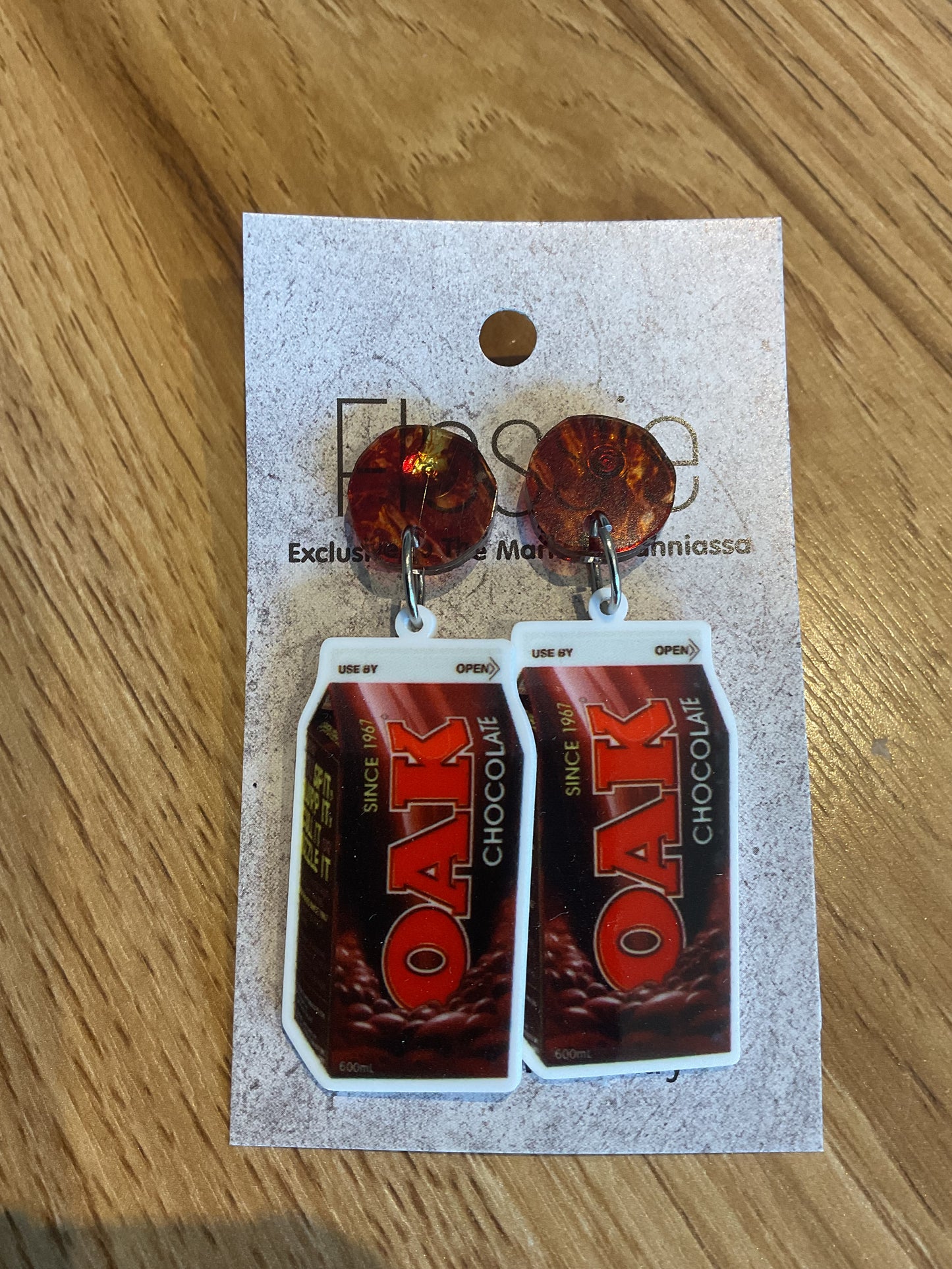 *Earrings Choc Drink Dangles