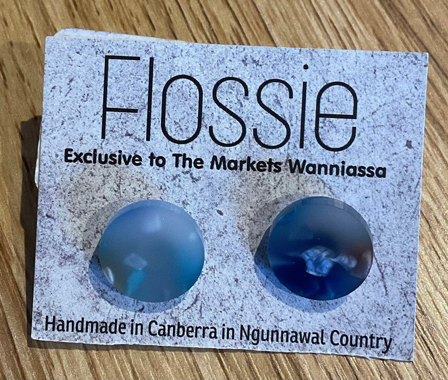 *Earrings Terazzo Blue Studs