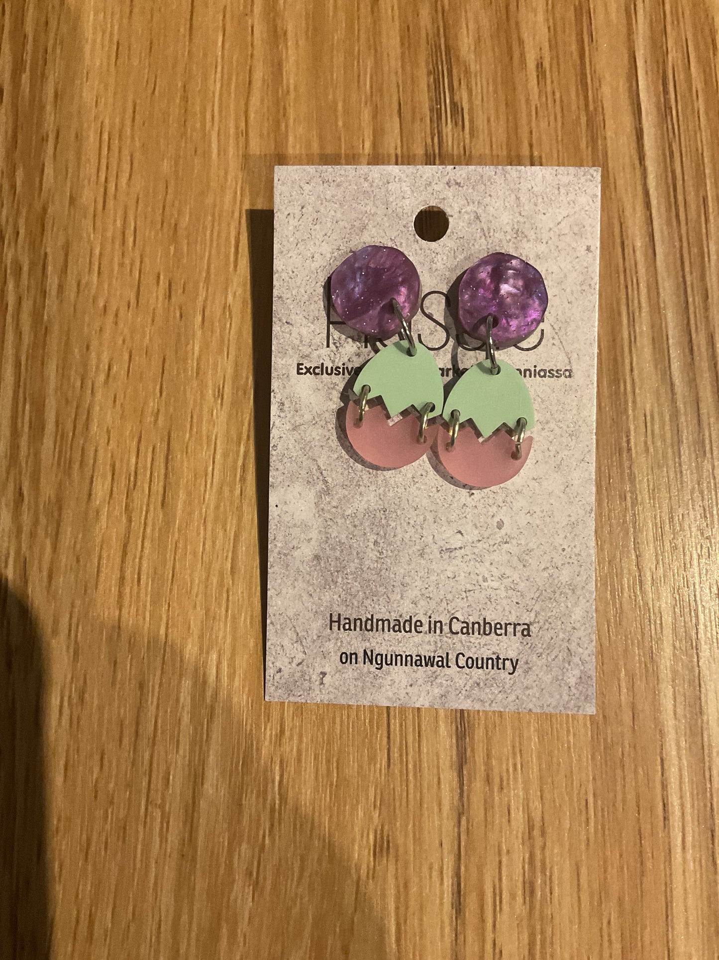 *Earrings Acrylic Egg Dangles