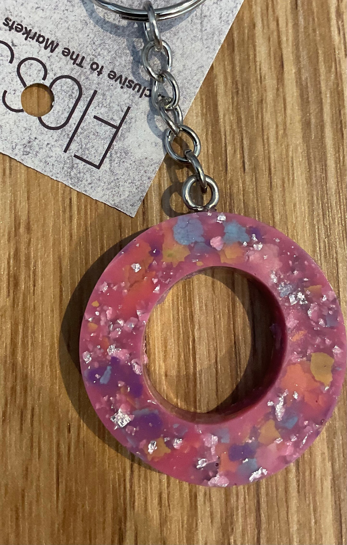 *Keychain Resin Letter O