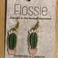*Earrings Gold Plated Cactus Dangles