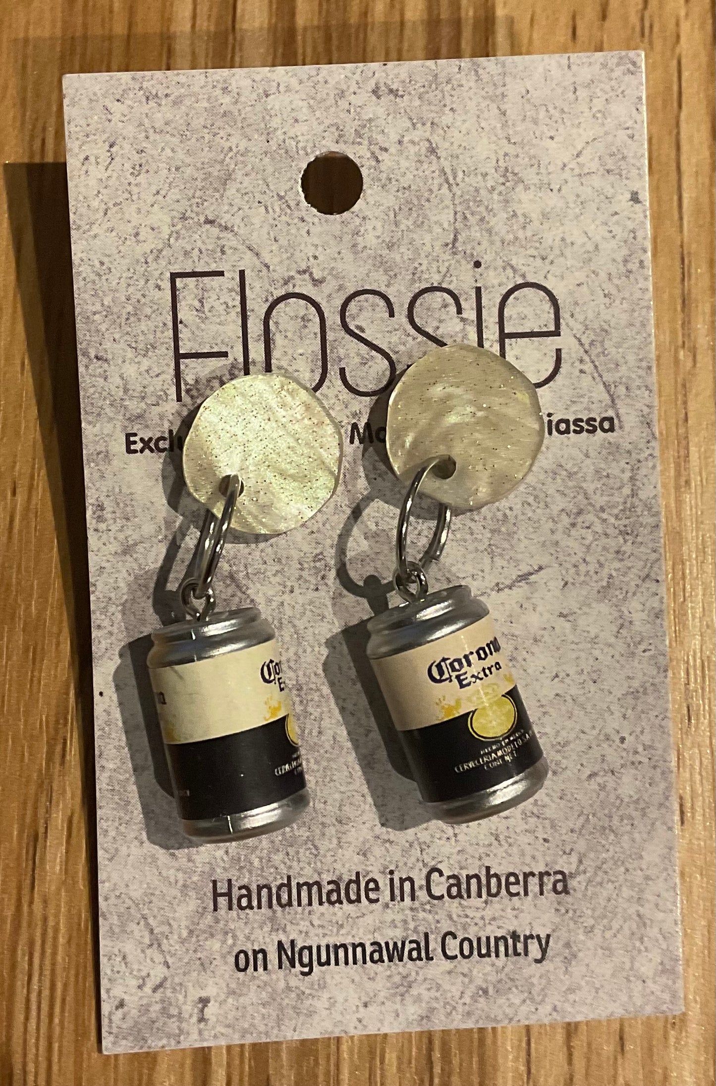 *Earrings Beer Can Dangles