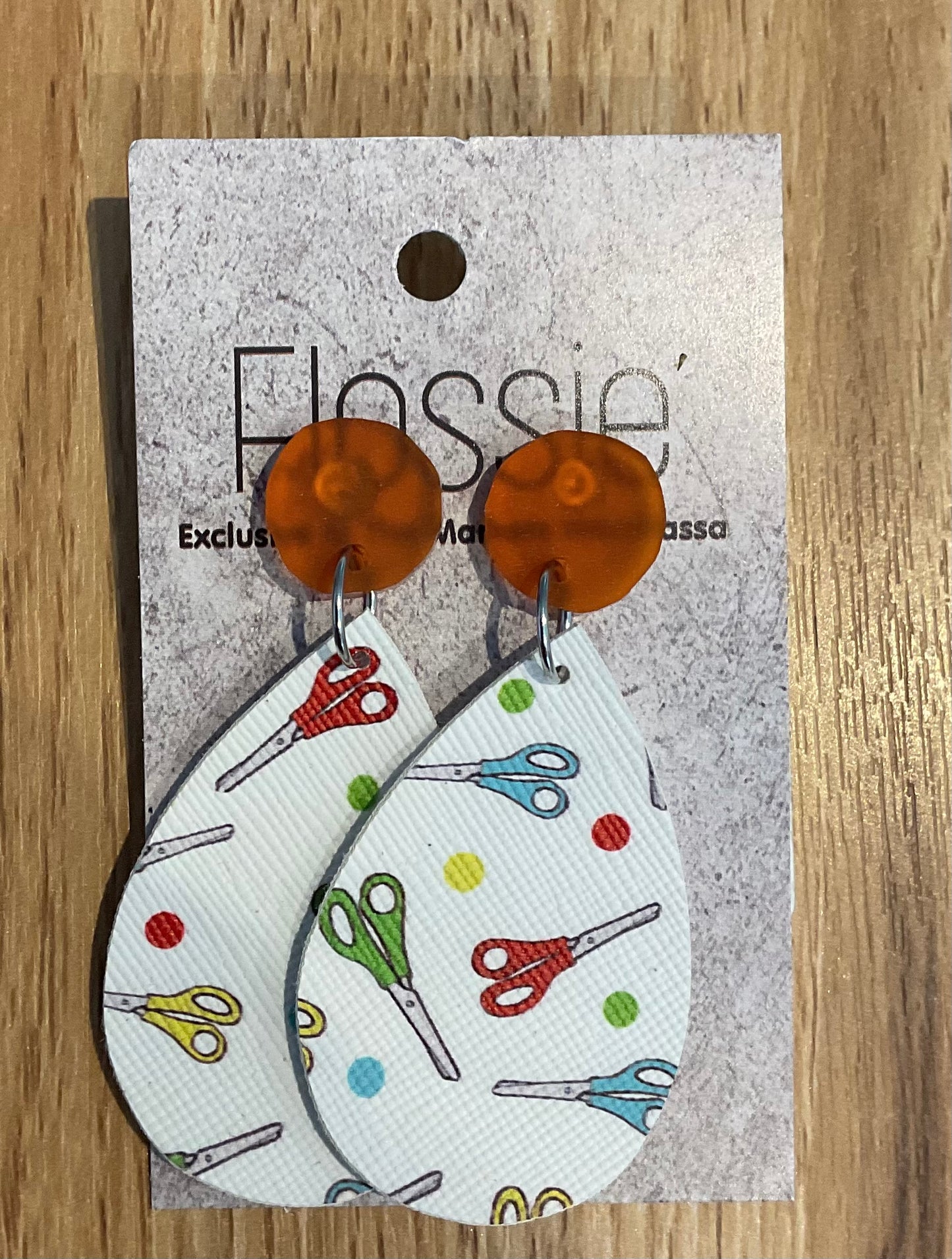 *Earrings Scissors Dangles