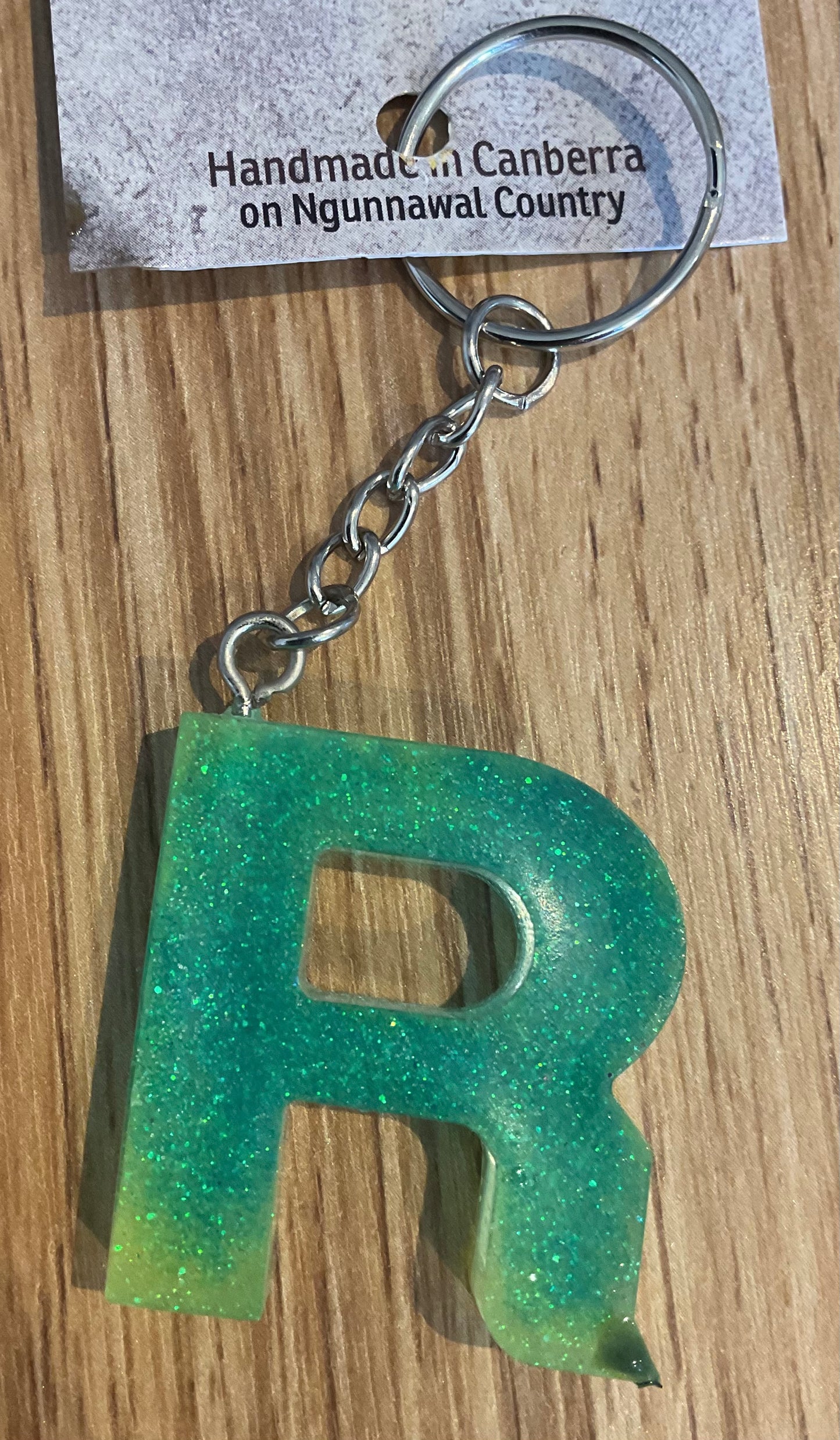 *Keychain Resin Letter R