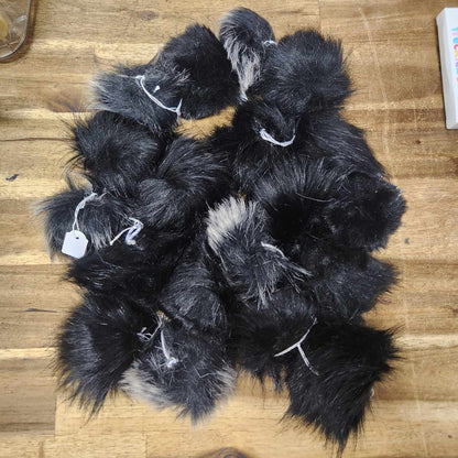 Faux Fur Pom Poms - Large Neutral