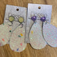 *Earrings Large White Glitter Dangles