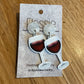 *Earrings Wine Glass Dangles