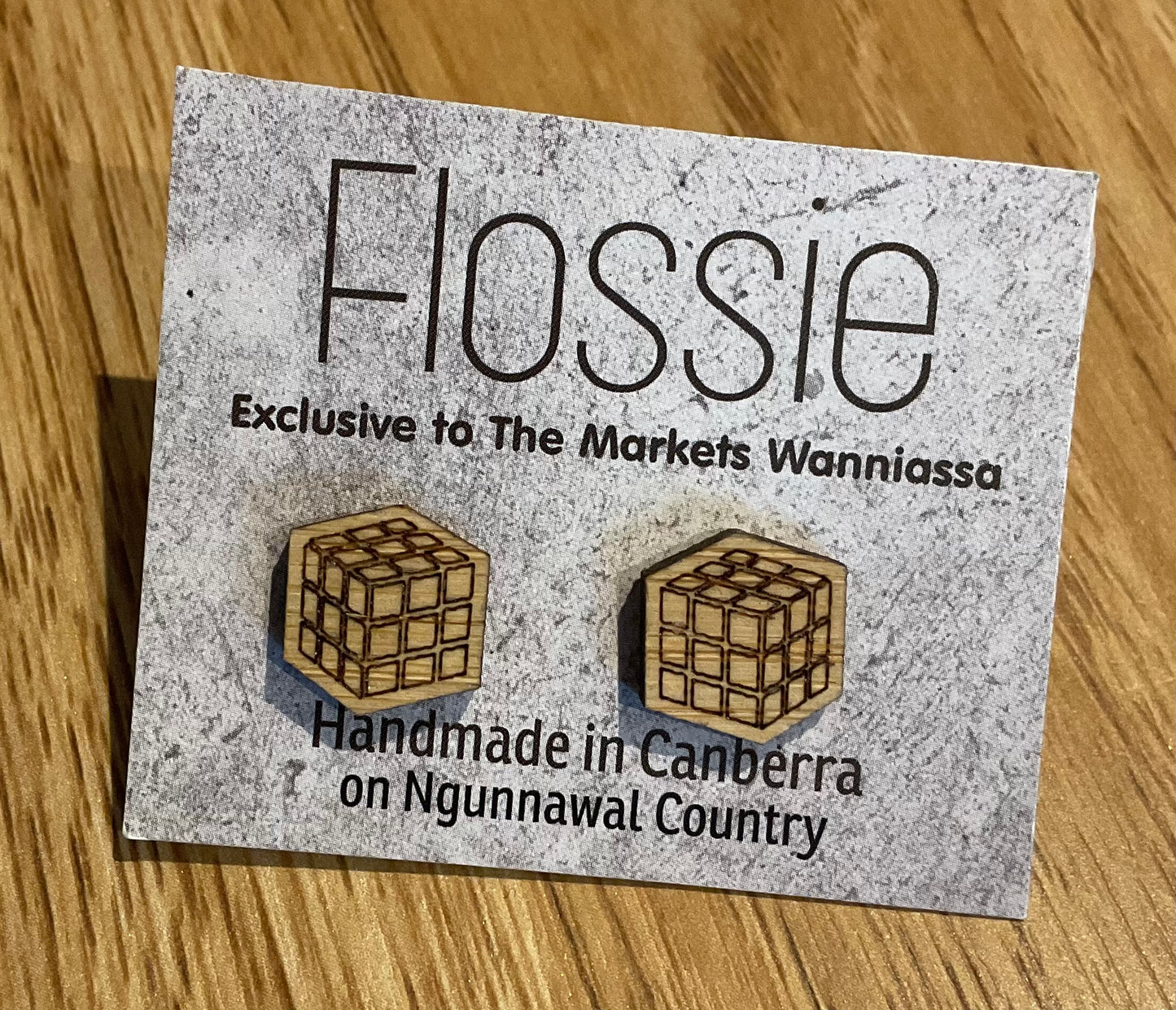 *Earrings Cube Studs