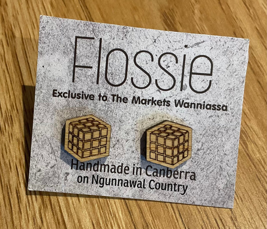 *Earrings Cube Studs