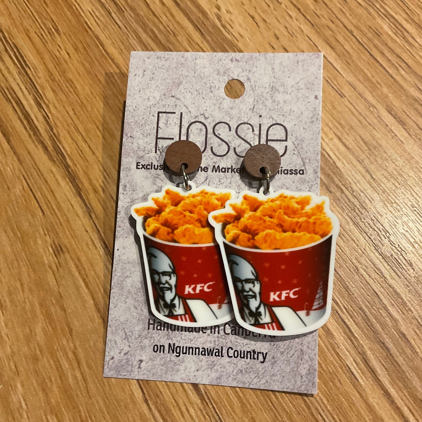 *Earrings Fried Chicken Dangles