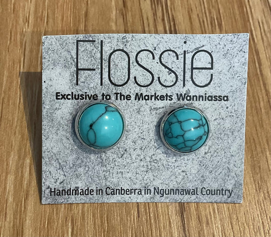 *Earrings Gemstone Dome Studs