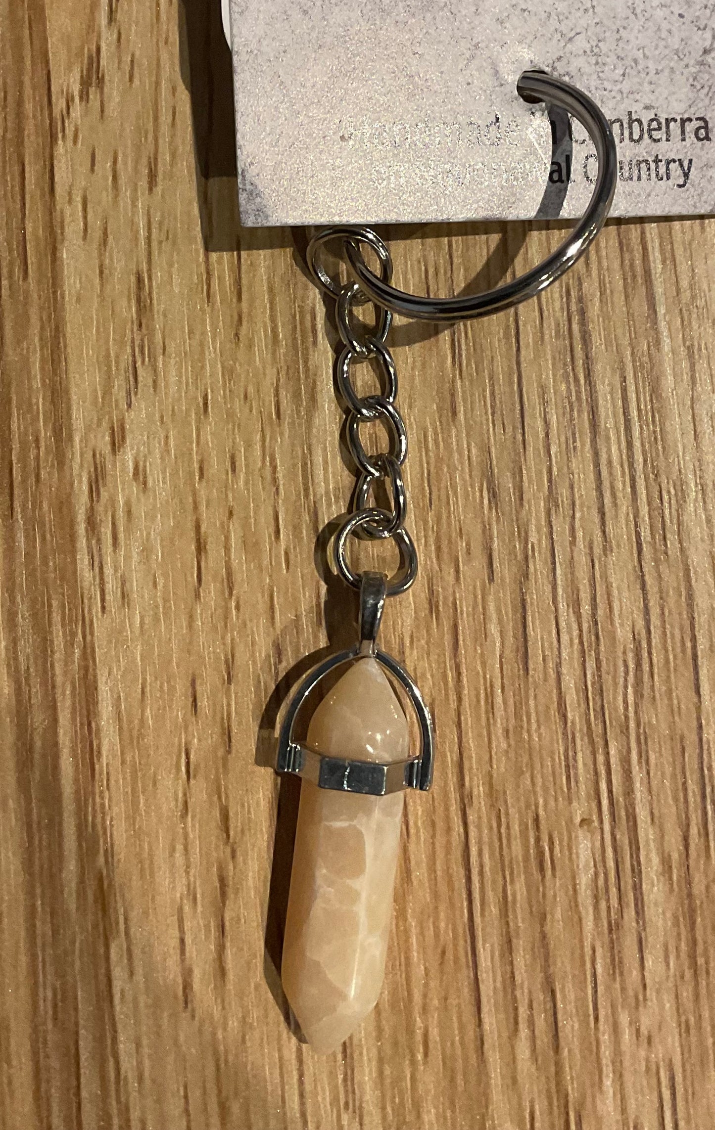 *Keychain -Crystal -Marble Cream