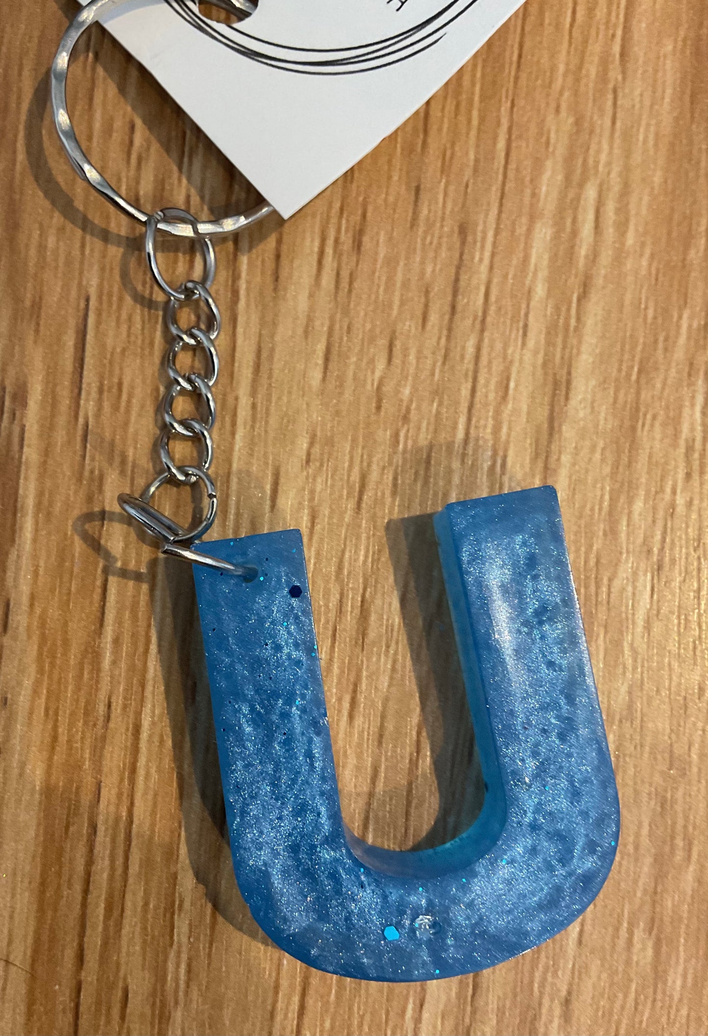 *Keychain Resin Letter U