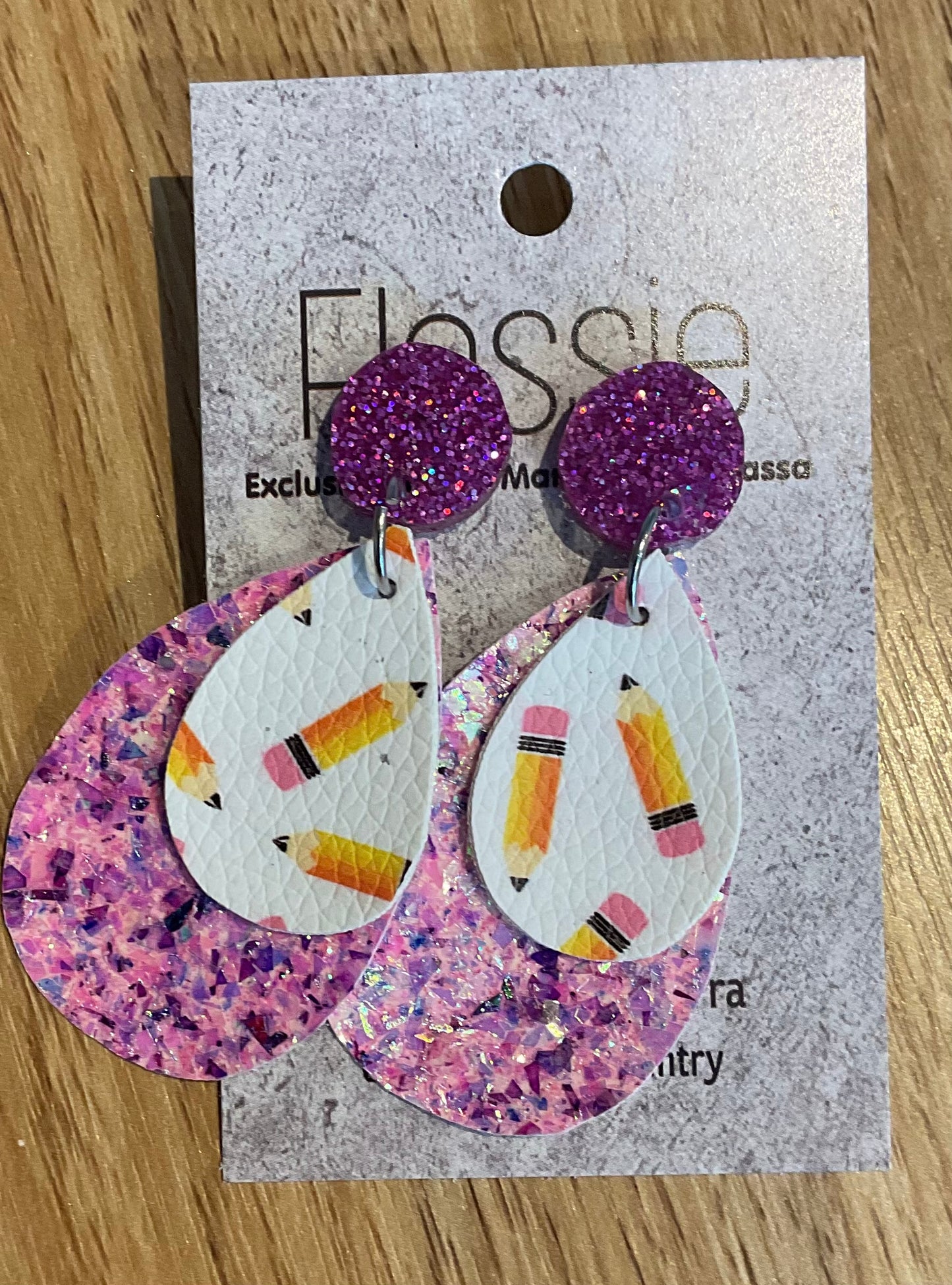 *Earrings Pencil & Paper Dangles